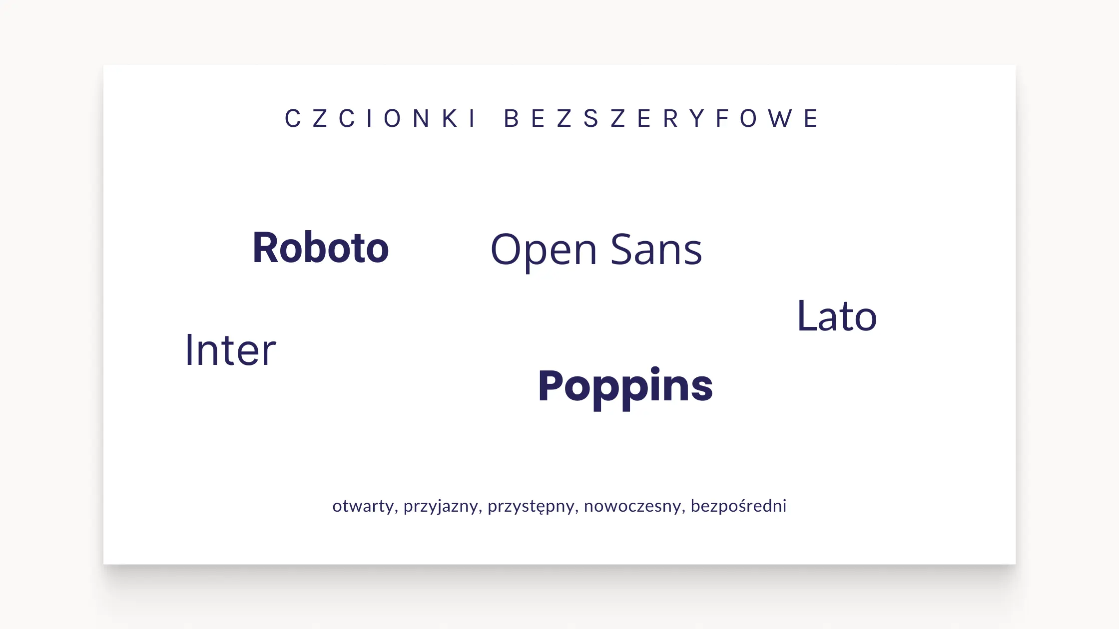 czcionki bezszeryfowe na strony www