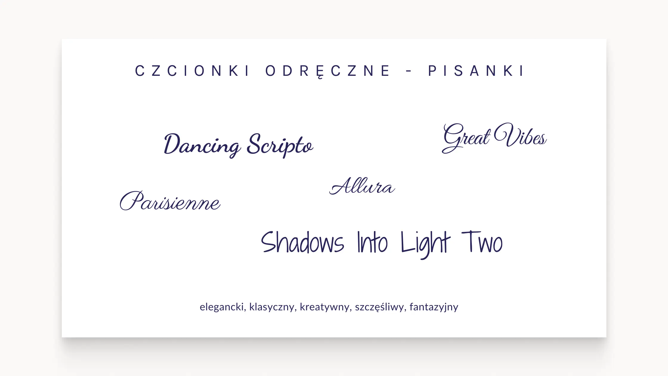 odręczne czcionki na www